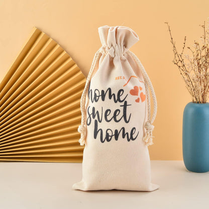 New Home Owner Housewarming Gift for First Home Closing Gift - Home Sweet Home 2021 Wine Bag and Keychain