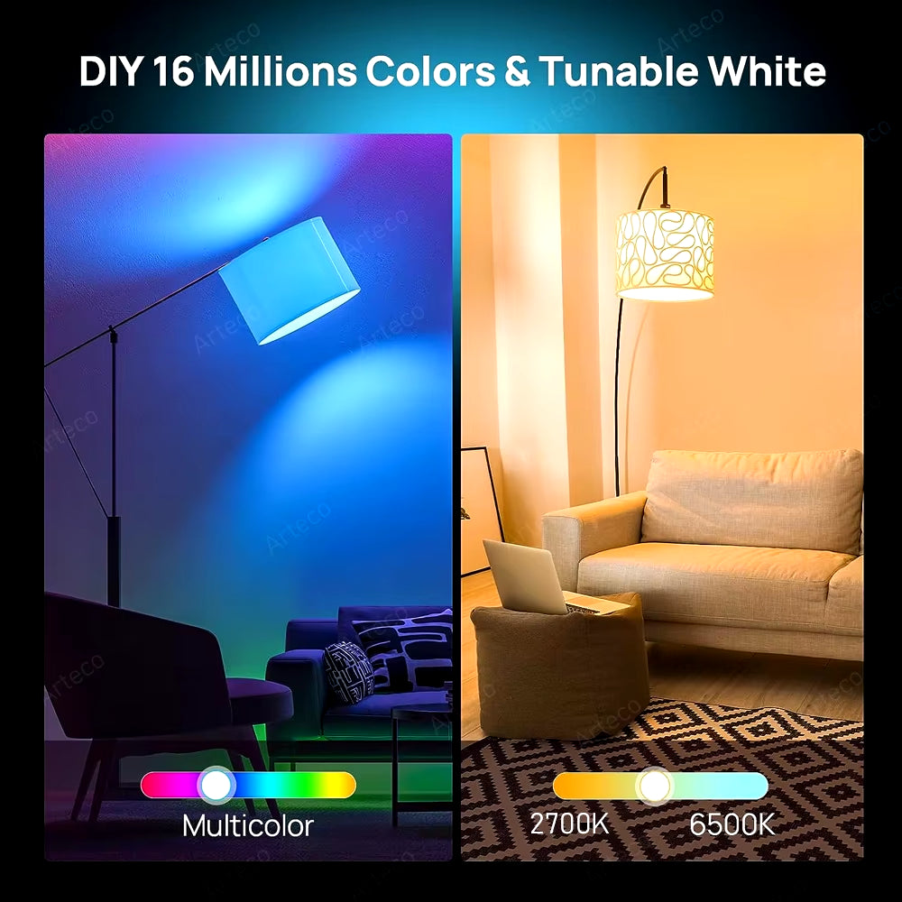 Tuya E27 Zigbee LED Bulbs Wifi Smart LED Lamp RGB+CW+WW 15W 18W LED Light Bulb Works with Amazon Alexa Google Home Room Decorate