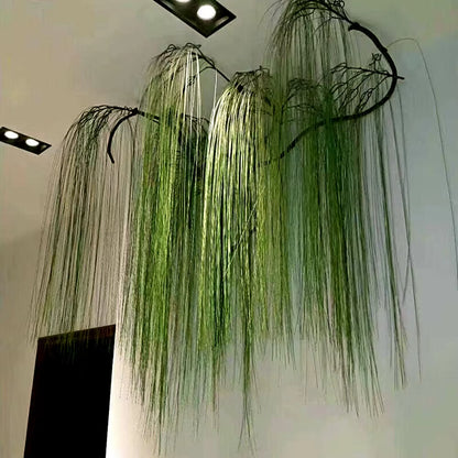 Artificial Plastic Grass Leaves Simulation Fake Plants Wall Hanging Home Decoration Plantas Artificiales Home Accessories