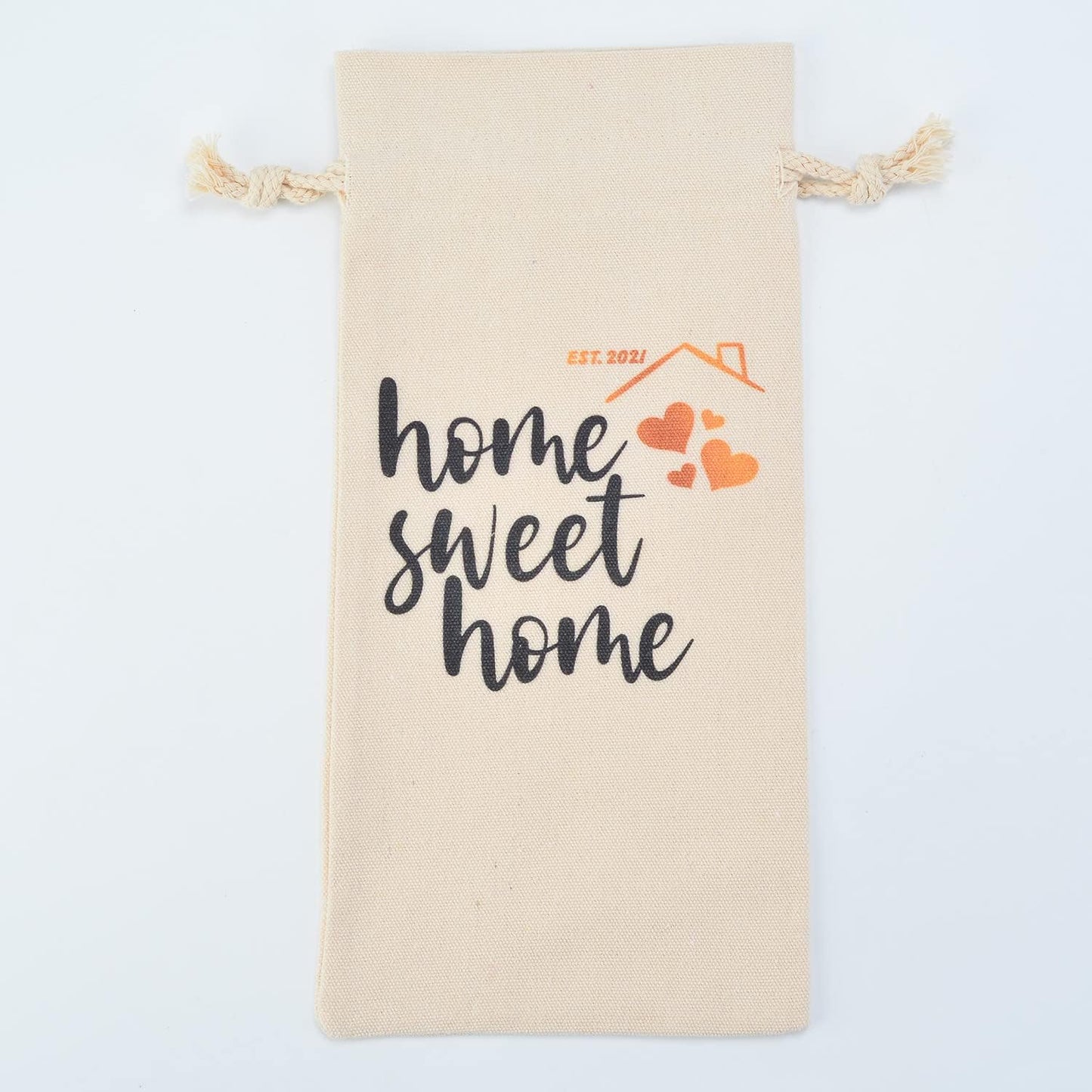 New Home Owner Housewarming Gift for First Home Closing Gift - Home Sweet Home 2021 Wine Bag and Keychain